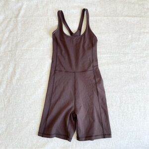 Aritzia tna Dark Brown Sleeveless Romper